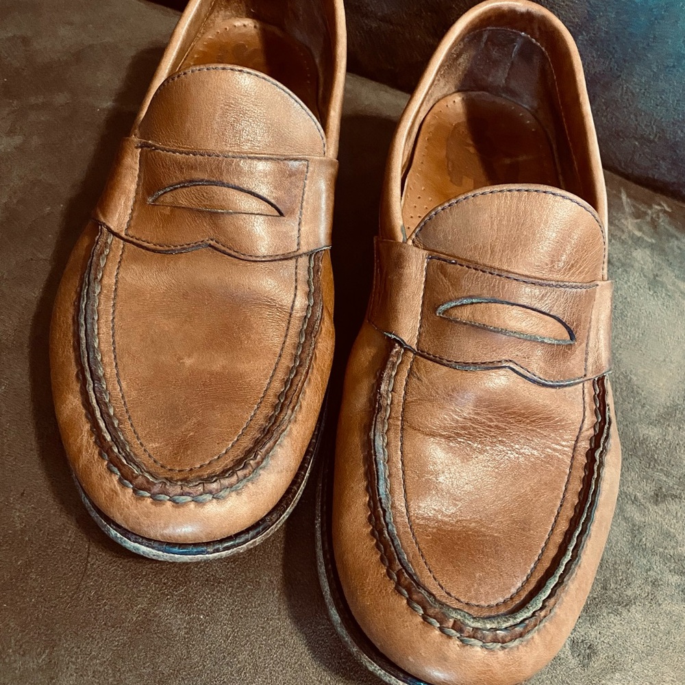 SAS Men’s Loafers Hand-sewn Leather Size 10M Tan Camel Brown Neutral
